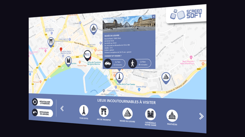 Interface tactile Screensoft Maps